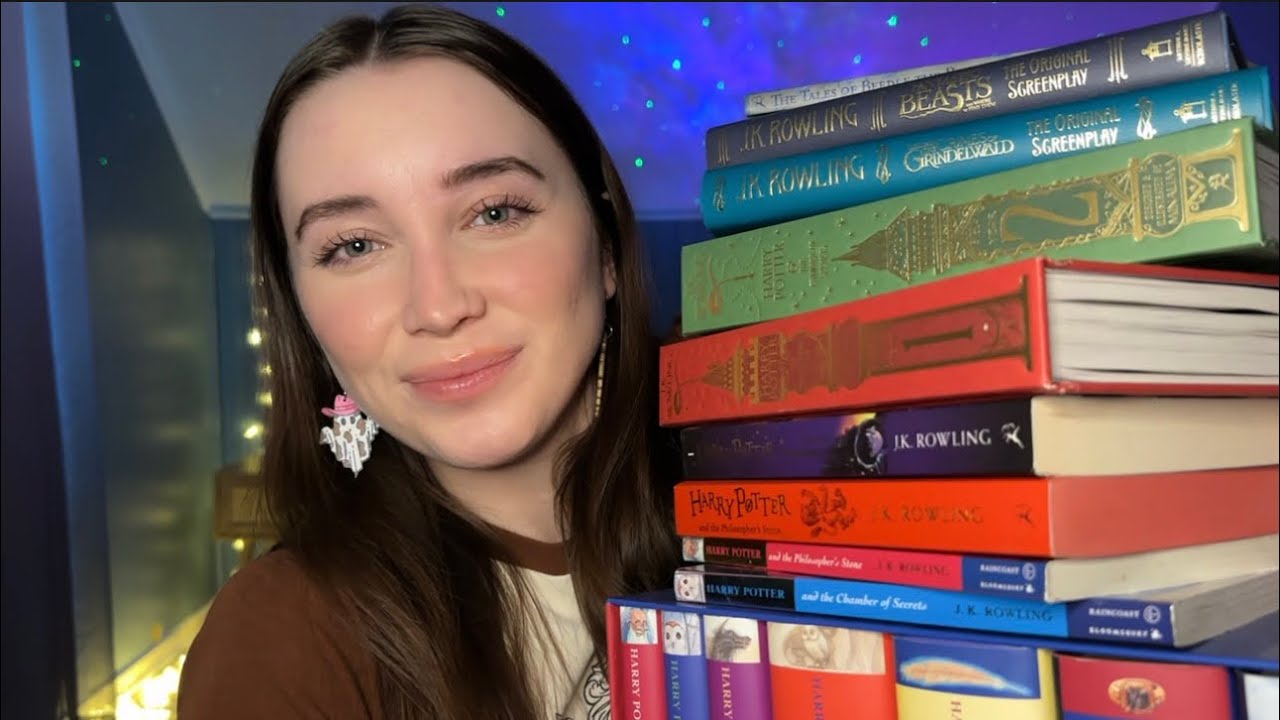 My Harry Potter Book Collection ❤️📚 Tapping & Scratching Whispered ASMR