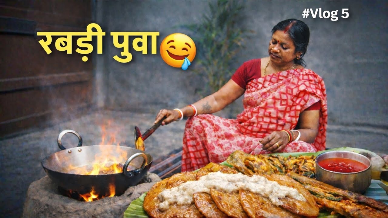 Crispy Pyaj Bhaji & Rabdi Pua 😋 || Mrs Mahato Vlogs 