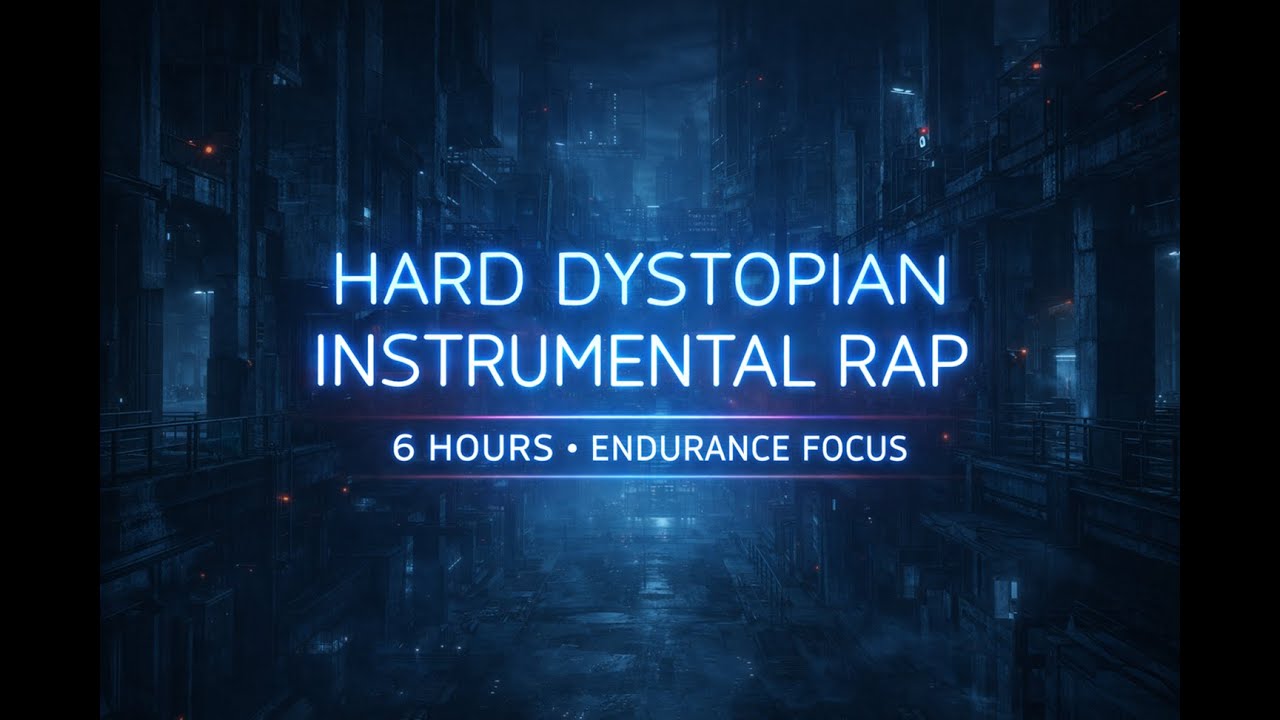 6 Hours Hard Dystopian Instrumental Rap — Endurance Focus Music for Work & Training