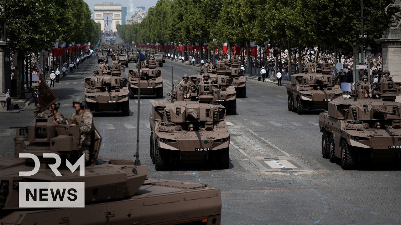POWERFUL MOMENT: French Army Armored Vehicles Roll Through Paris for Bastille Day Parade | AQ1B