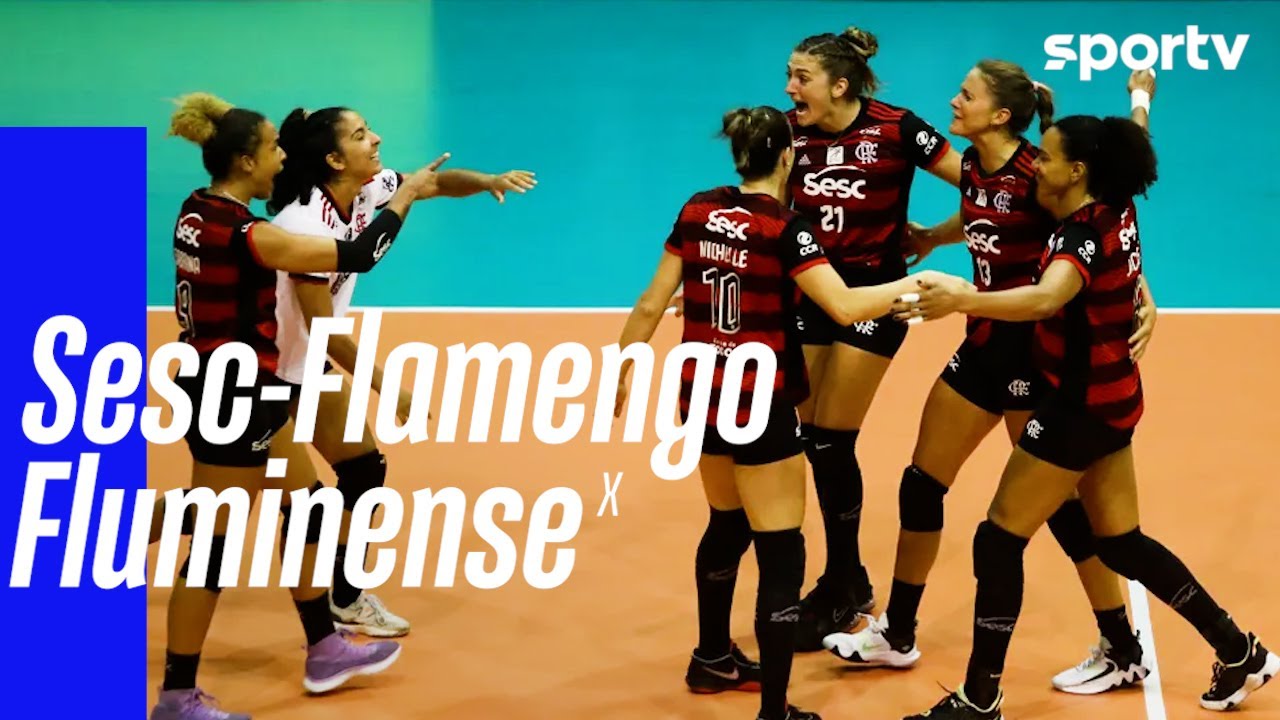 SESC-RJ/FLAMENGO 3 X 1 FLUMINENSE | MELHORES MOMENTOS |  SUPERLIGA FEMININA DE V&Ocirc;LEI | sportv