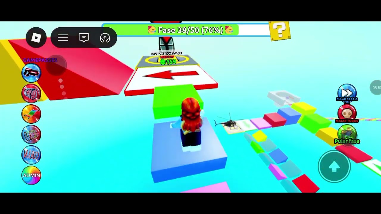 Joaninha louca jogando Roblox parkour colorido 🎀 legal legal ⚡👑🌺 Joaninha louca jogou robô adorou #👑