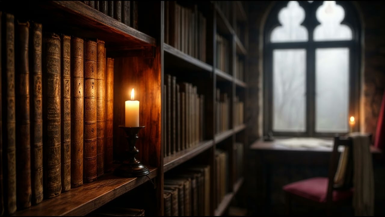 Candlelit Library Ambience | Slow Evening Study | Life of Kite