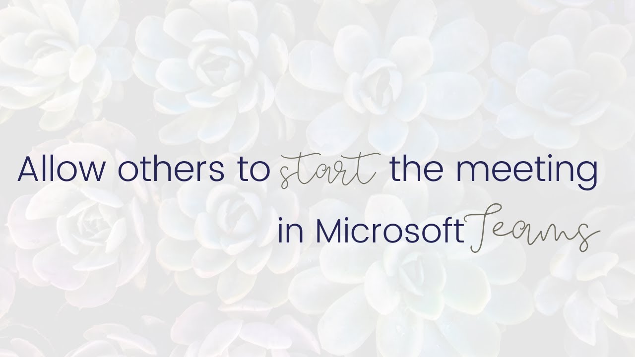Разрешение другим пользователям начинать встречи в Microsoft Teams