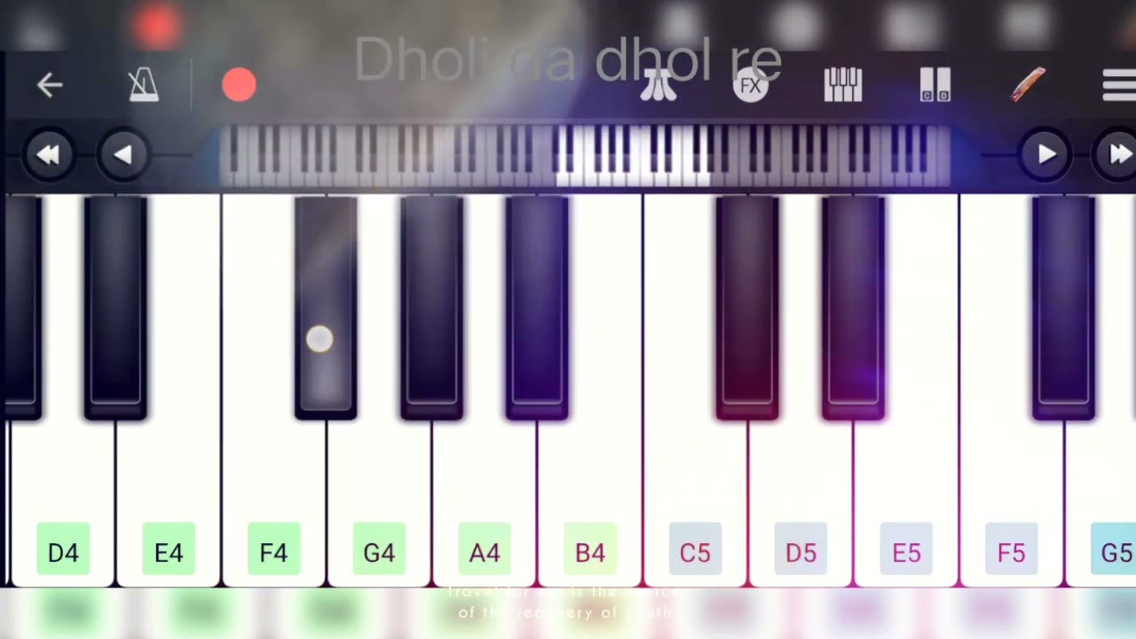 Dholi da dhore easy piano tutorial 