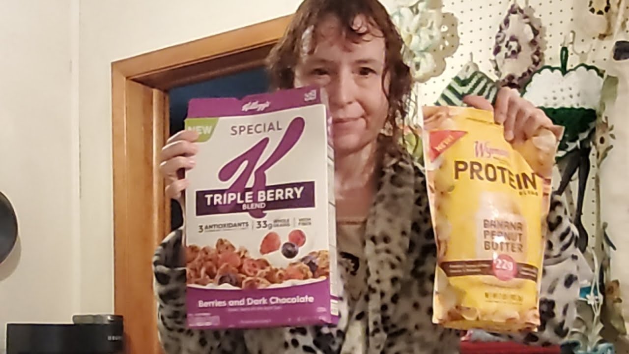 Let's try wymans protein banana peanut butter and triple berry special k cereal together