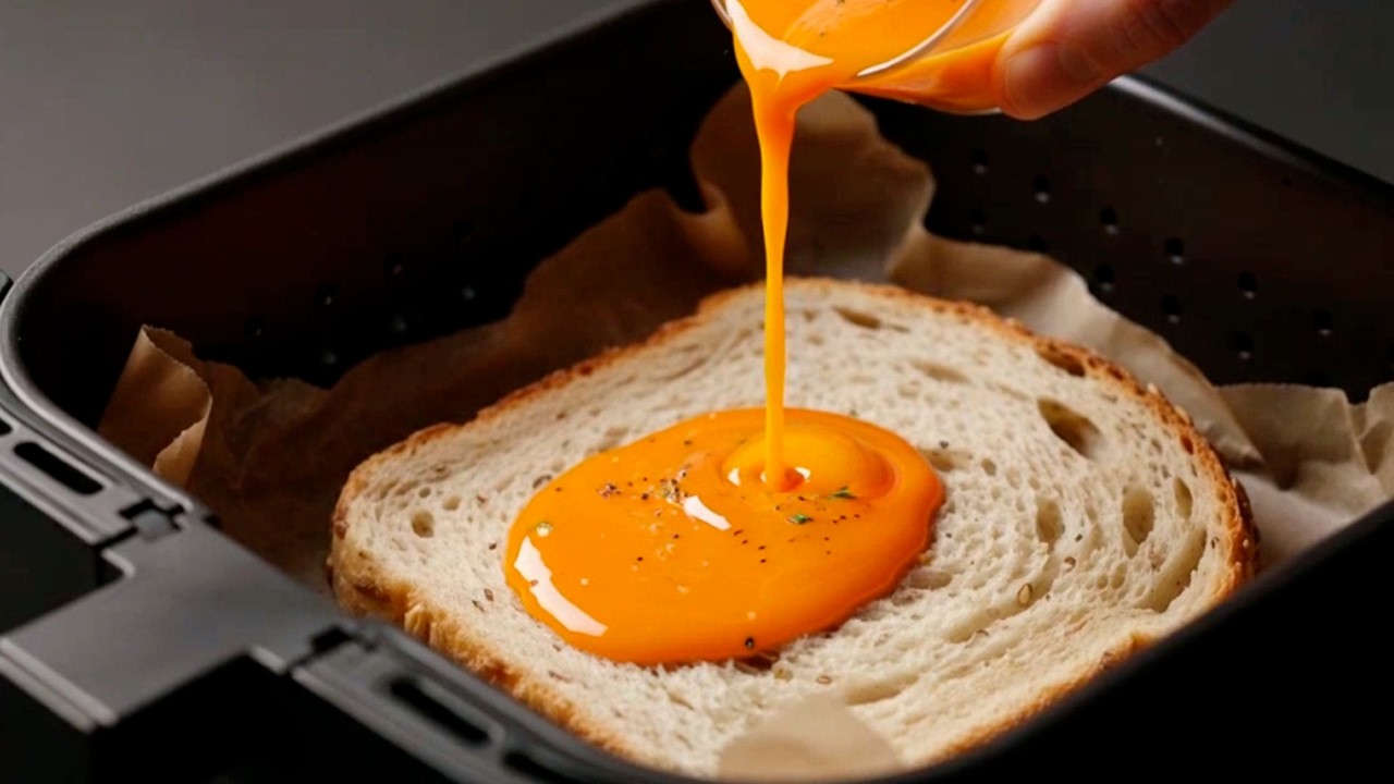 Pour Eggs Over Bread in the Air Fryer — Breakfast You’ll Fall in Love With!