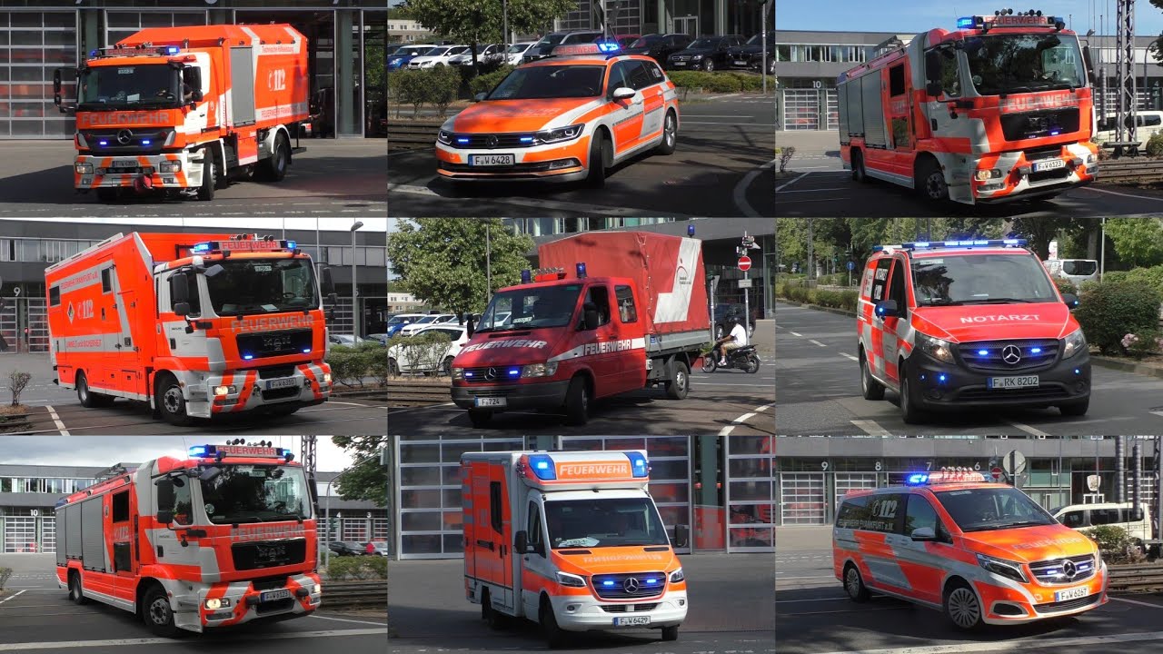 [Rüstzug Schiene, KdoW, GW Öl & mehr] Einsatzfahrten an der FuRW 1 der Feuerwehr Frankfurt am Main