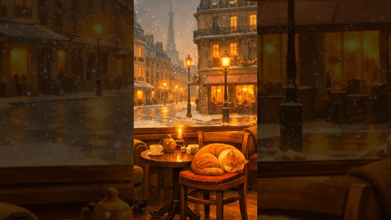 Cozy Winter Jazz Coffee Shop ☕❄️ | Vintage Café Ambience 