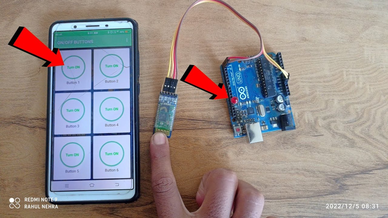 Controlling Led By Smartphone Using Arduino hc-05 Bluetooth Module || AB to YZ ||