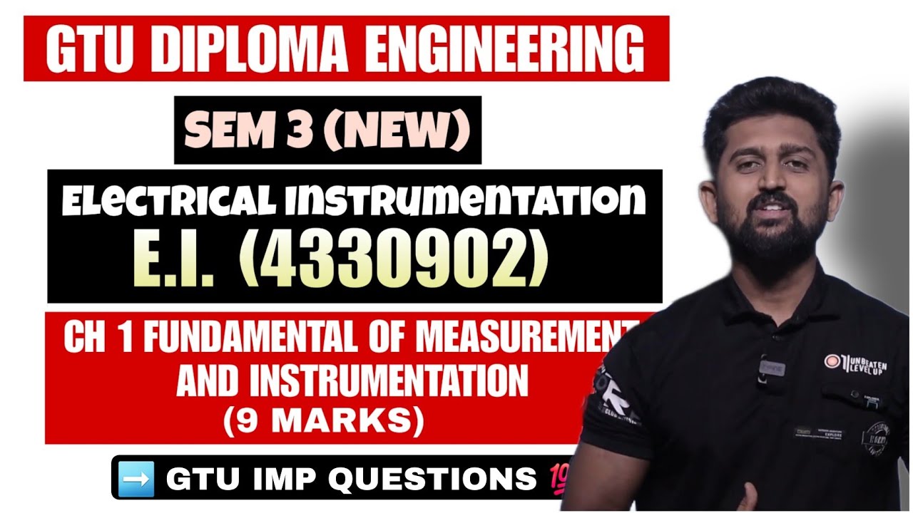 ELECTRICAL INSTRUMENTATION CHAPTER 1 IMP QUESTIONS | GTU DIPLOMA ELECTRICAL ENGINEERING SEMESTER 3