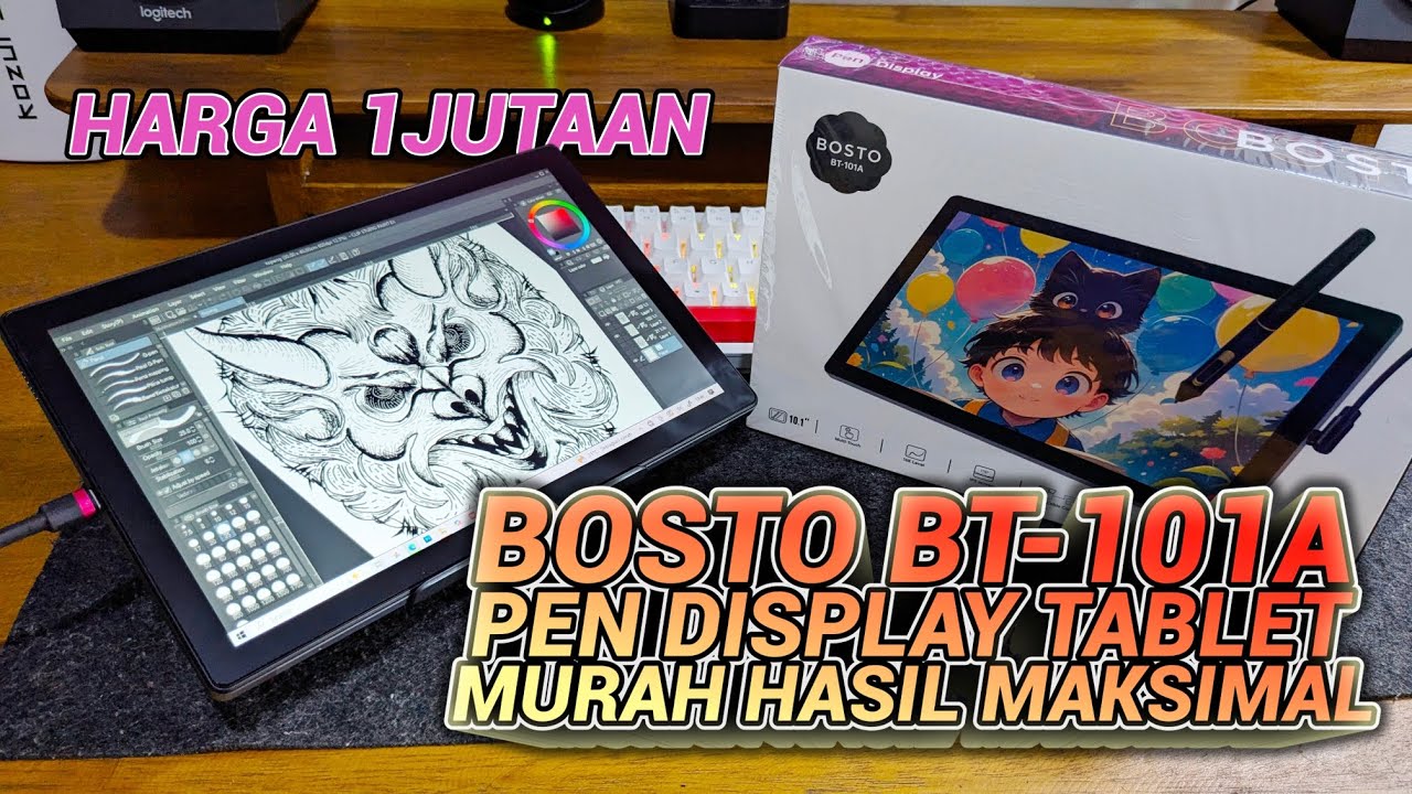 Unboxing dan review BOSTO BT-101A pen display tablet #pendisplay #unboxing #digitalart 
