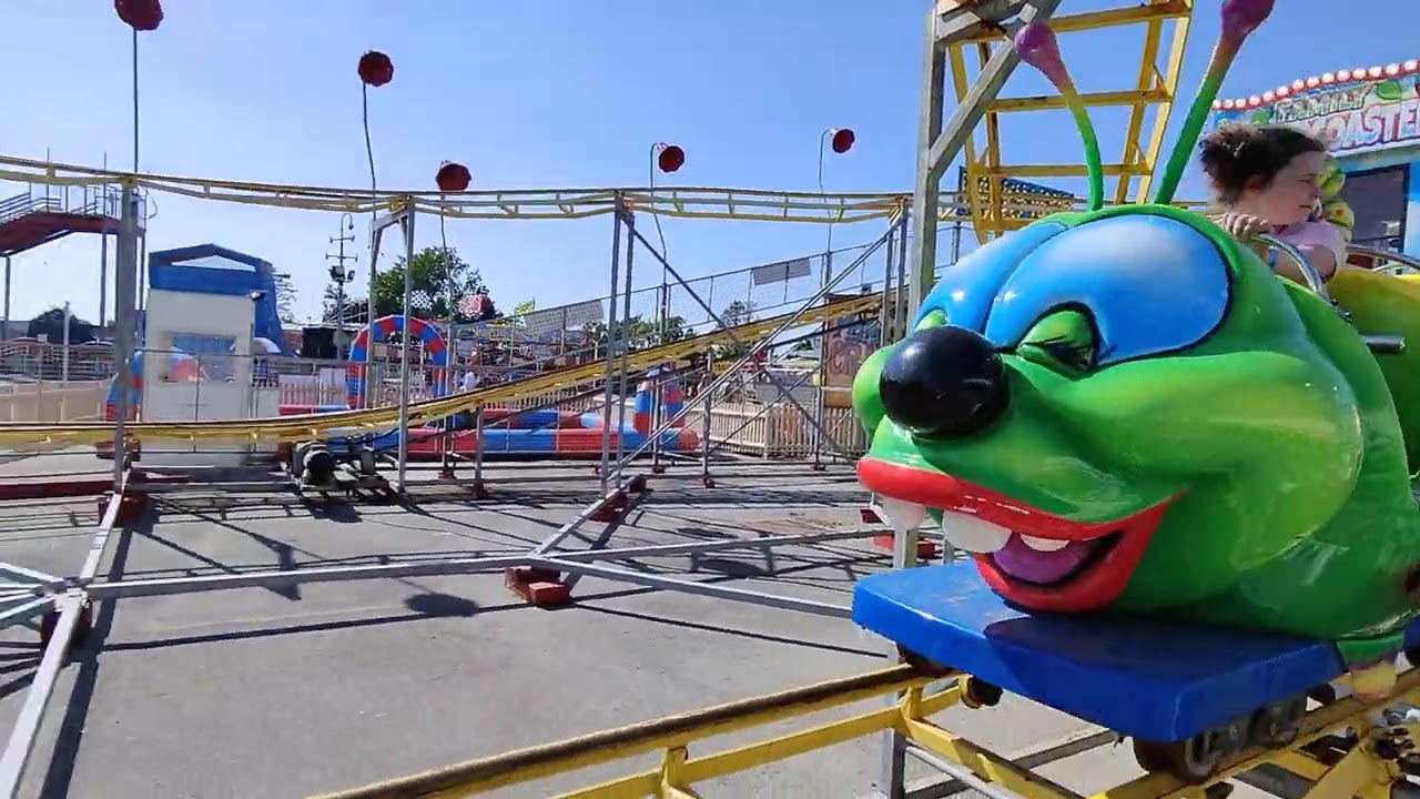 caterpillar ride - wacky worm roller coaster - Coney beach porthcawl