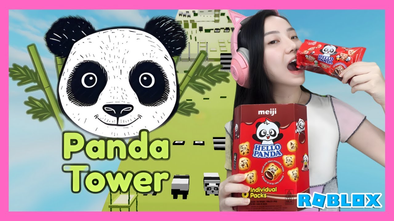 Challenge Makan Hello Panda Di 🐼 Panda Tower - Roblox Indonesia