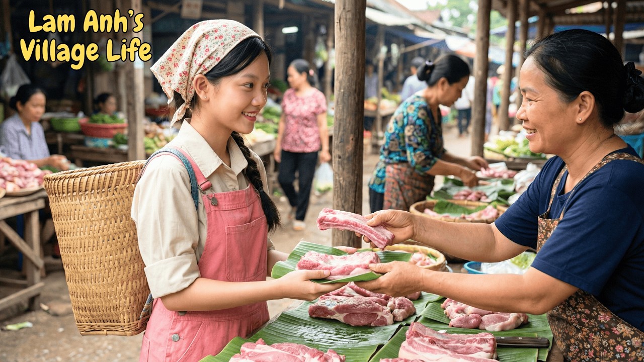 Harvesting And Cooking Vlog 86: Harvesting Cucumbers and Going to the Market to Buy Ribs, Pineapples