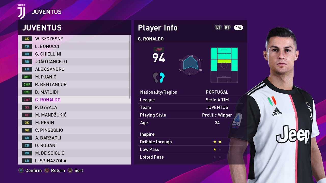 eFootball PES 2020 - Juventus Player Ratings