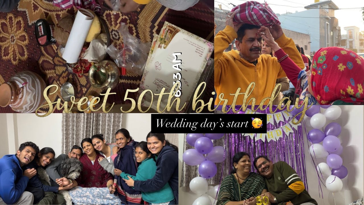 50th birthday of my MAA ❤️ intezar khatm hua shadi ka 🥳|| wedding start || pile chawal 