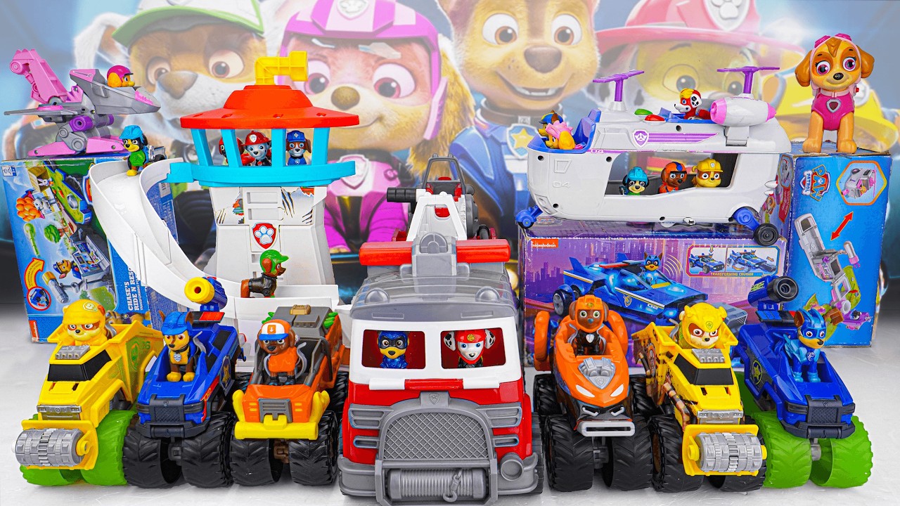 Paw Patrol Search and Rescue collection unboxing and review | ASMR | Lookout Tower with chase