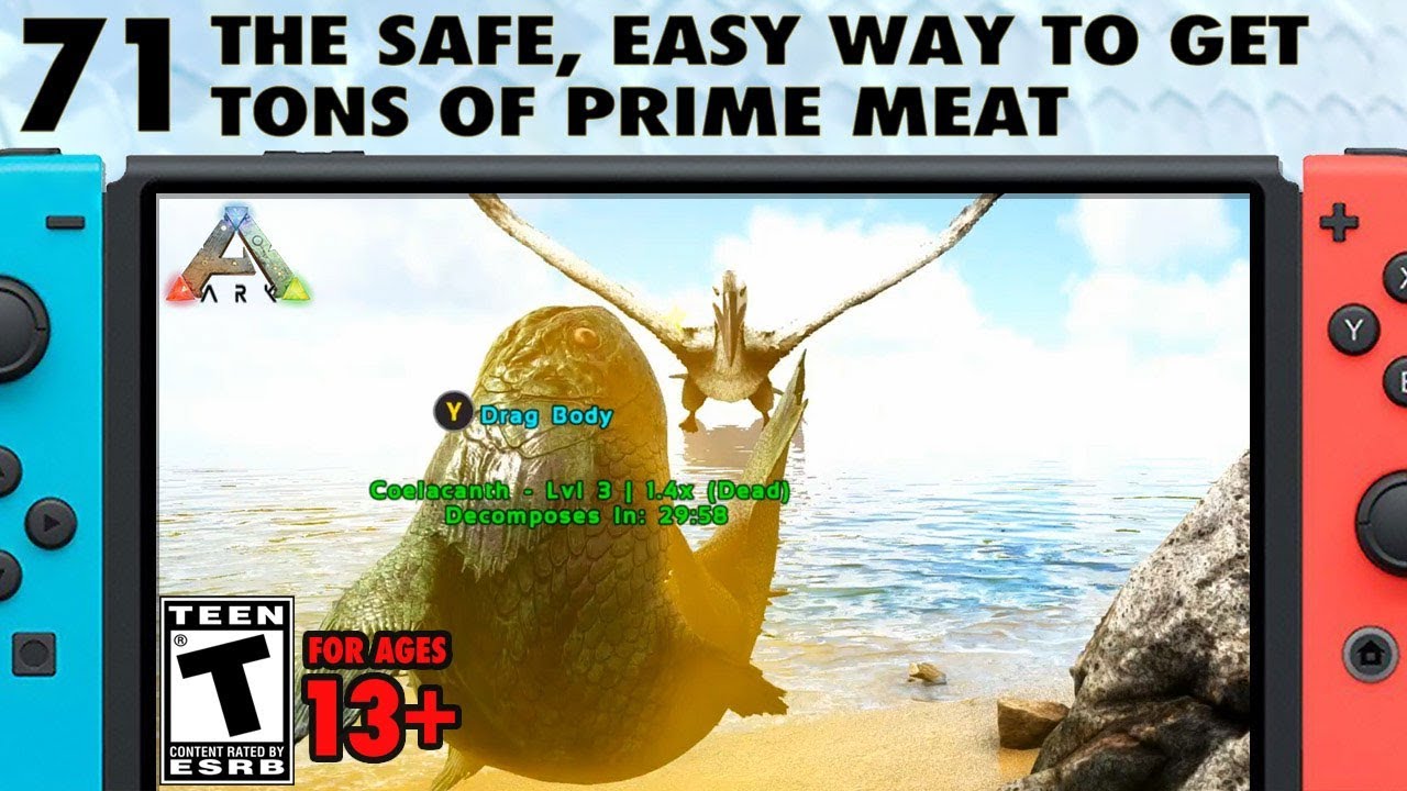 71: The Easy Way to Get Prime Meat on Ark: Hunting With a Seagull - The Ark Switch Survival Guide
