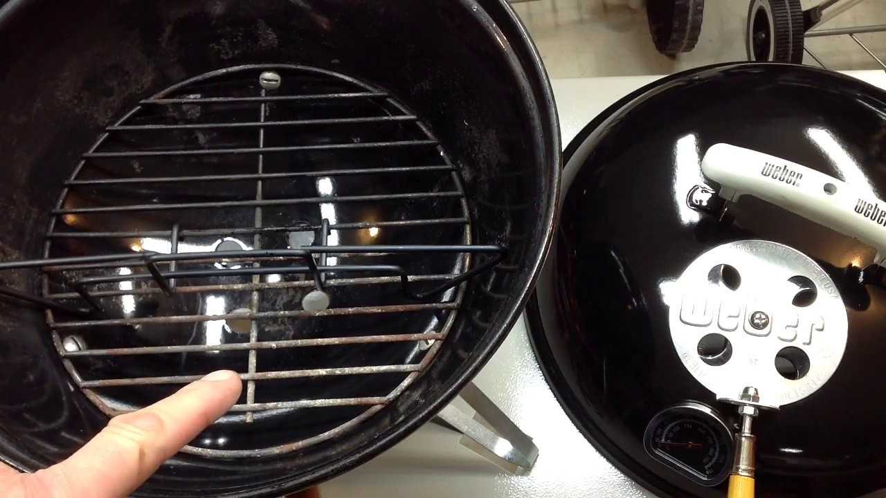 How To Modify A Weber Smokey Joe For Indirect Thermal Mass Using A Pizza Stone