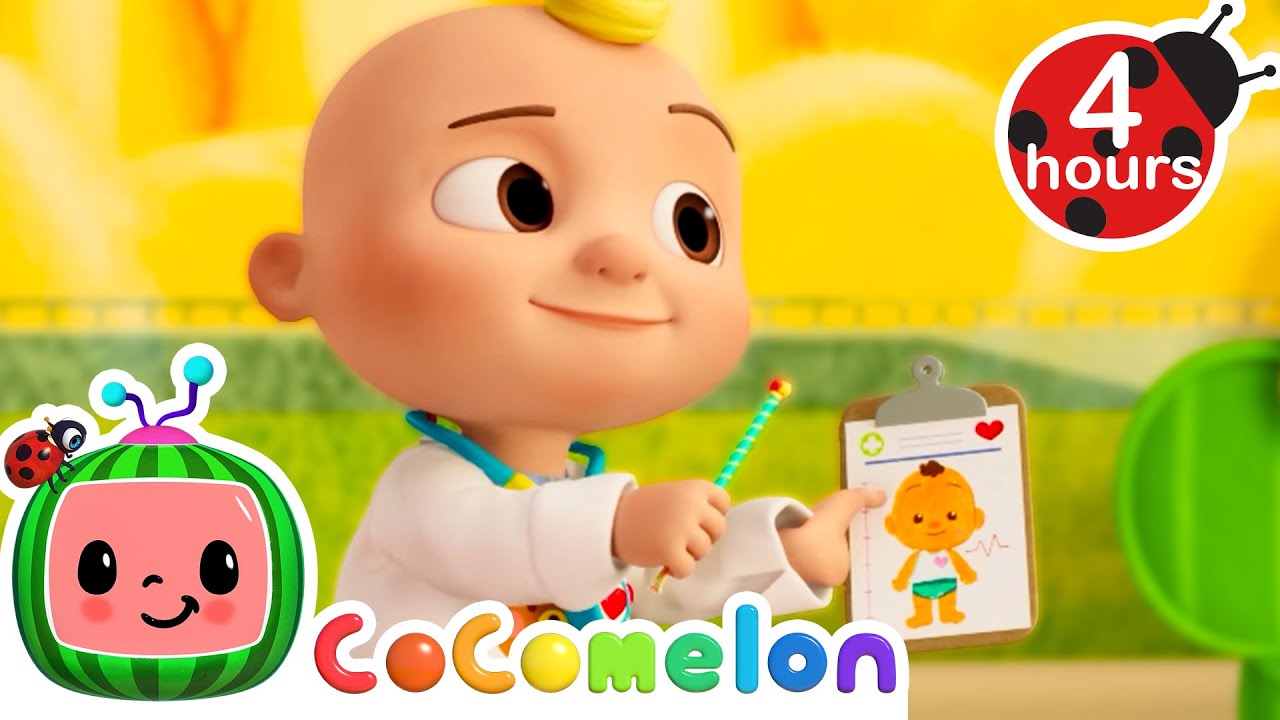 🩺Doctor JJ Is Ready To Help!🍎👨‍⚕️🩻 Happy Healthy Songs for 4 Hours! | CoComelon | Learning Songs