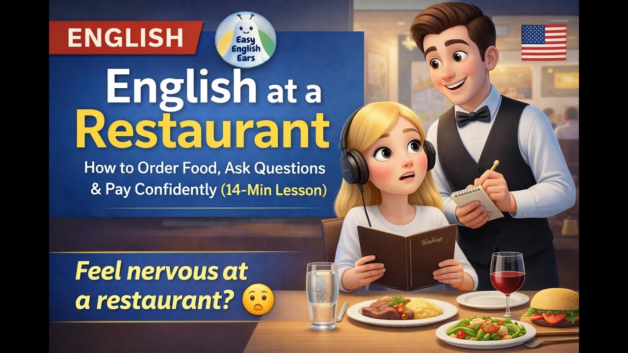 English at a Restaurant | How to Order Food, Ask Questions & Pay Confidently (14-Min Lesson)