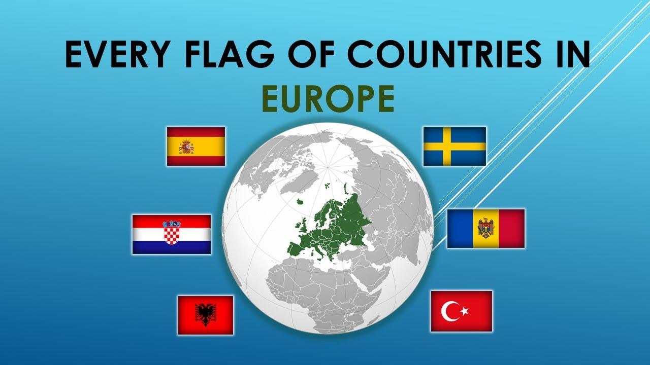 🌍 Europe Flag Education - All Country Flags of Europe | Full HD | Flags Of The World