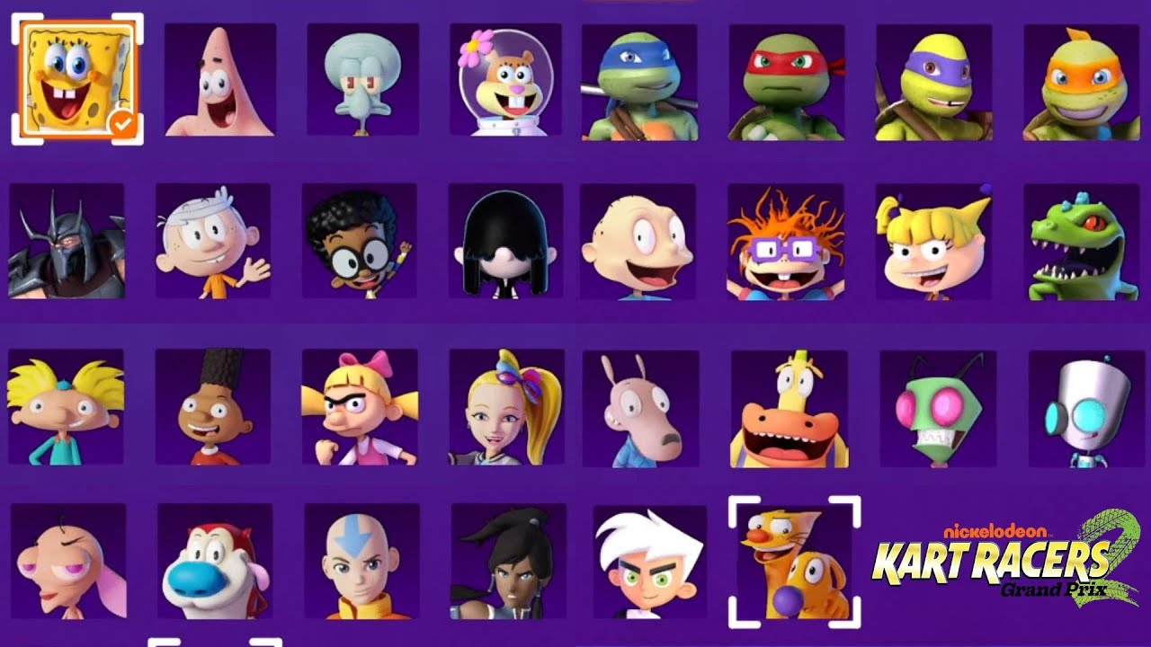 Nickelodeon Kart Racers 2: Grand Prix // All Playable Characters