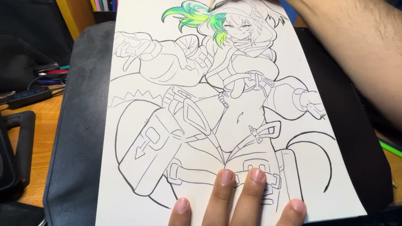Dibujando a Fluorite de Arknights (primer dibujo del año)