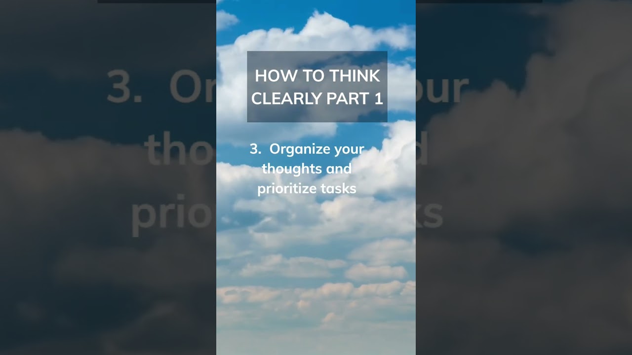 Tips to think clearly. Comment down below if it works! 👇