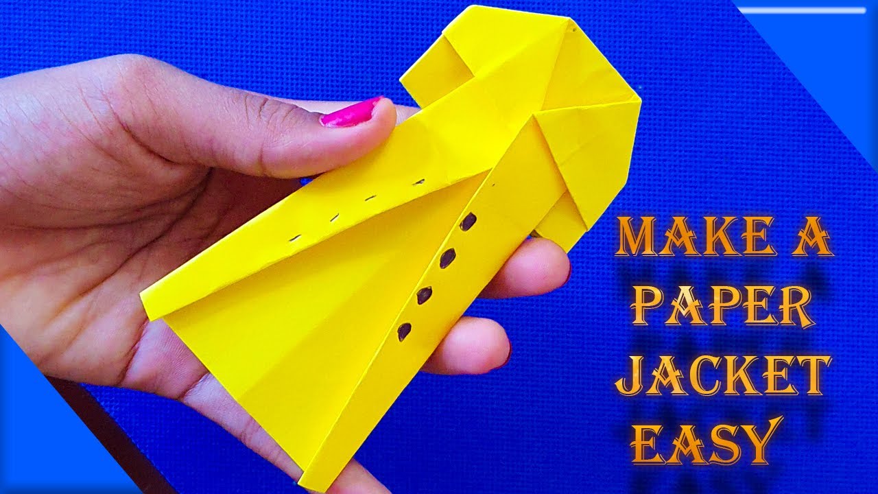 How to make a paper jacket​ easy -  origami jacket -  origami coat