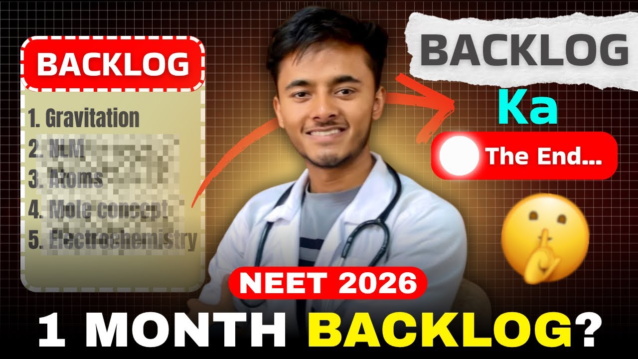 How to clear backlog in NEET ⁉️1 Mahine ka backlog ho gaya🥲|| Batch late join kiya😭 #neet2026