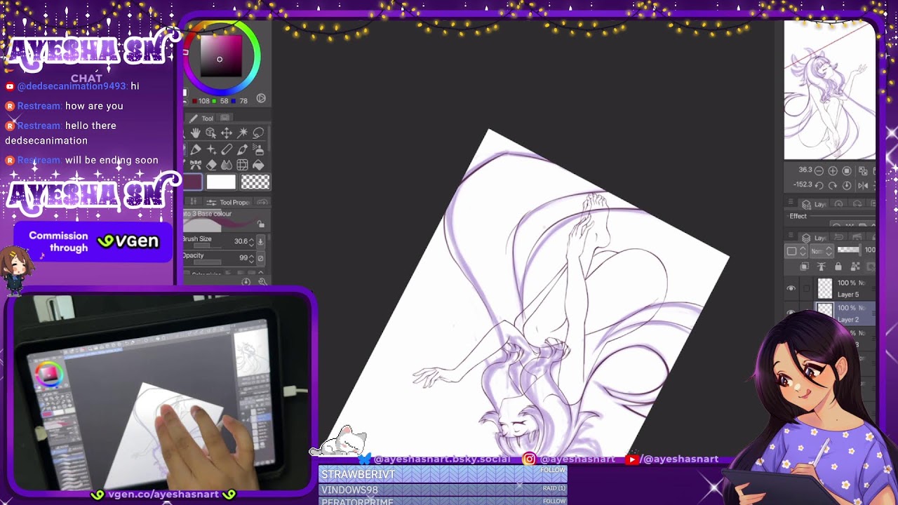 Columbina | Genshin Impact Fanart | No Mic | Clip Studio Paint