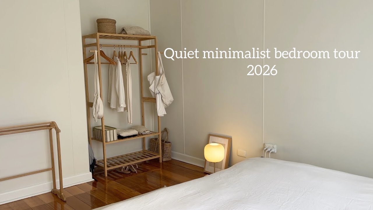 Relaxing minimalist bedroom tour