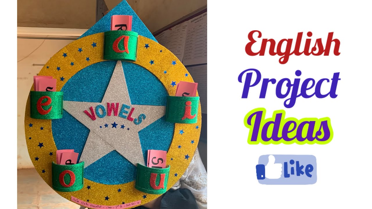 Vowels English Project Model/ English Grammar Project/ English Model Making/ English TLM
