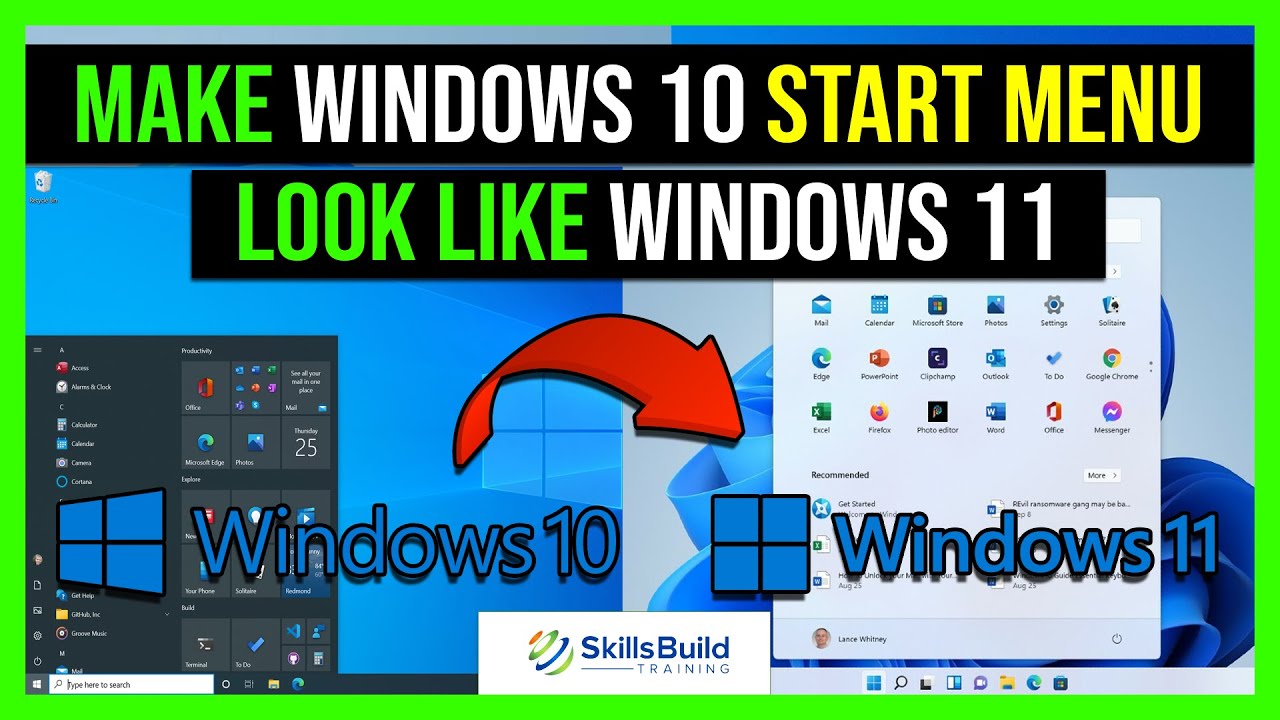 🔥 Make Windows 10 Start Menu Look Like Windows 11 with Start11 + Rainmeter