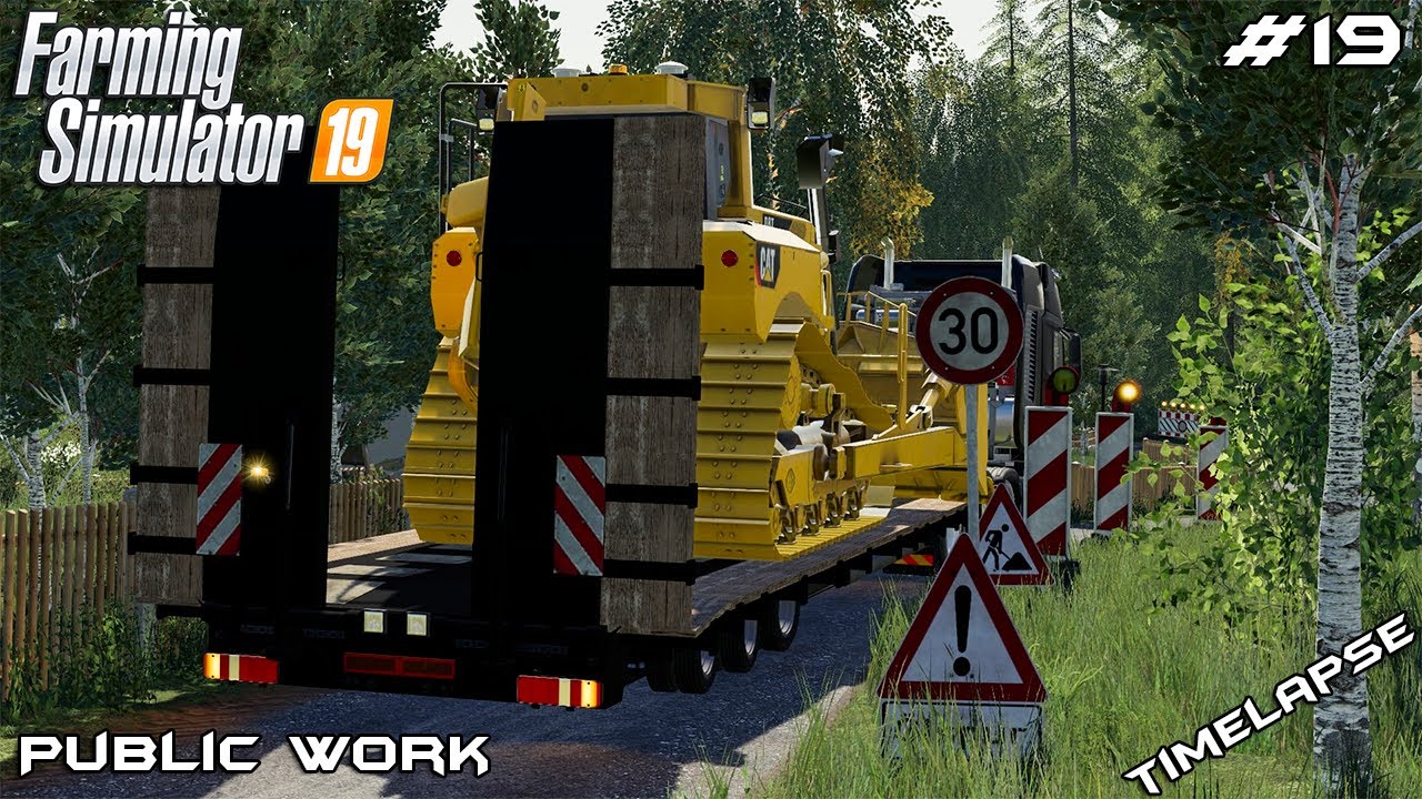 Rebuilding road | Public Work on Geiselsberg | Farming Simulator 19 | Episode 19