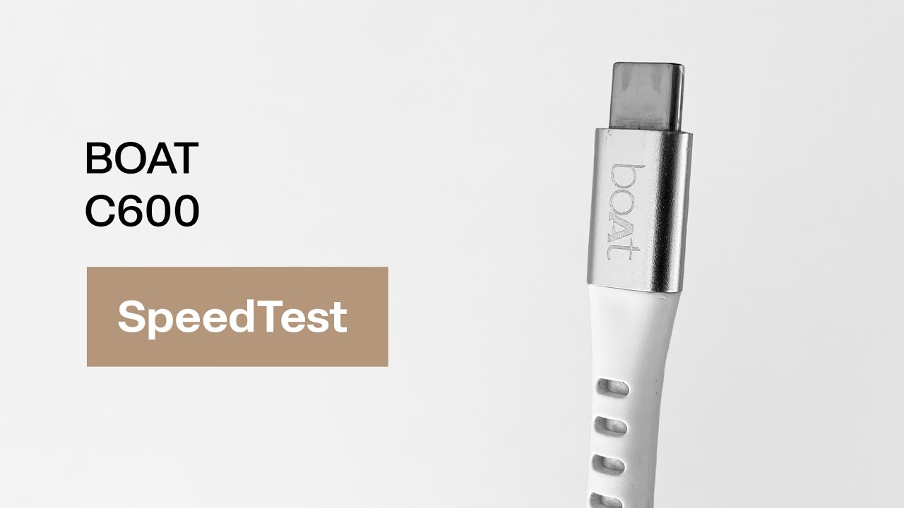 boAt C600 Type-C to Type-C Cable Speed Test | Real World Performance Test