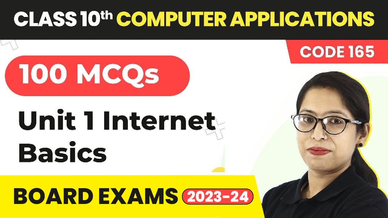 Class 10 Computer Applications Code 165 (100 MCQs Solved) Internal Assessment| (2022-23)