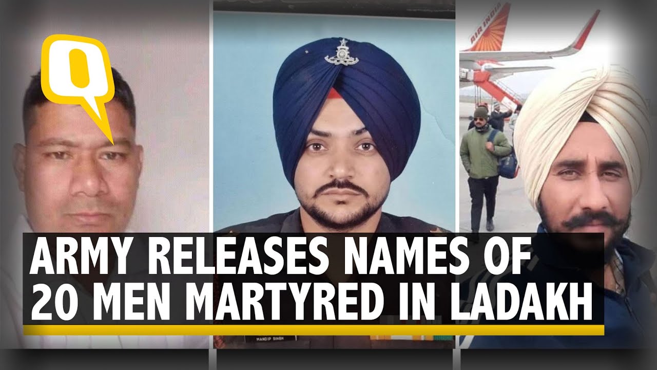 Army Releases Names of 20 Soldiers Martyred in Violent Clashes With China at Galwan Valley
