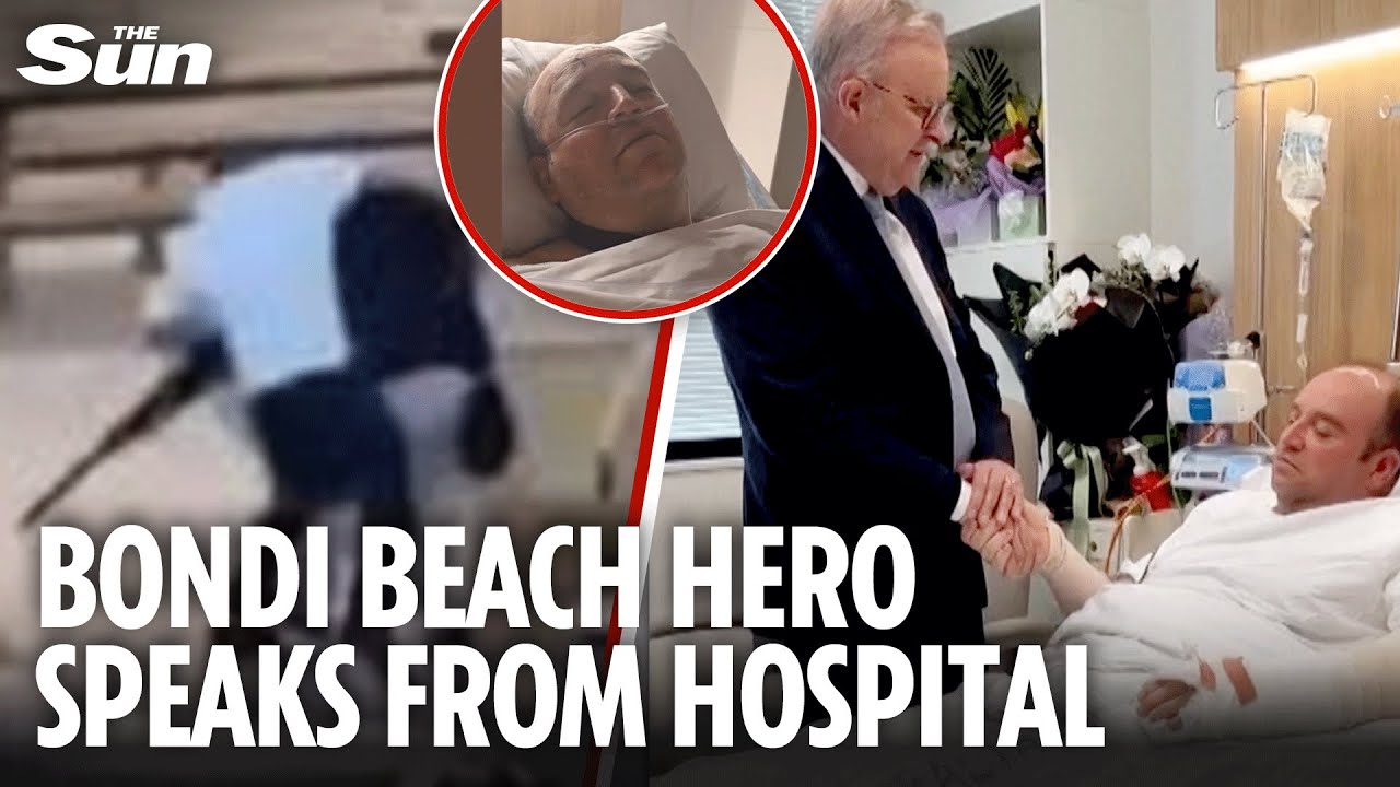 Bondi Beach HERO speaks from hospital bed and meets Australian