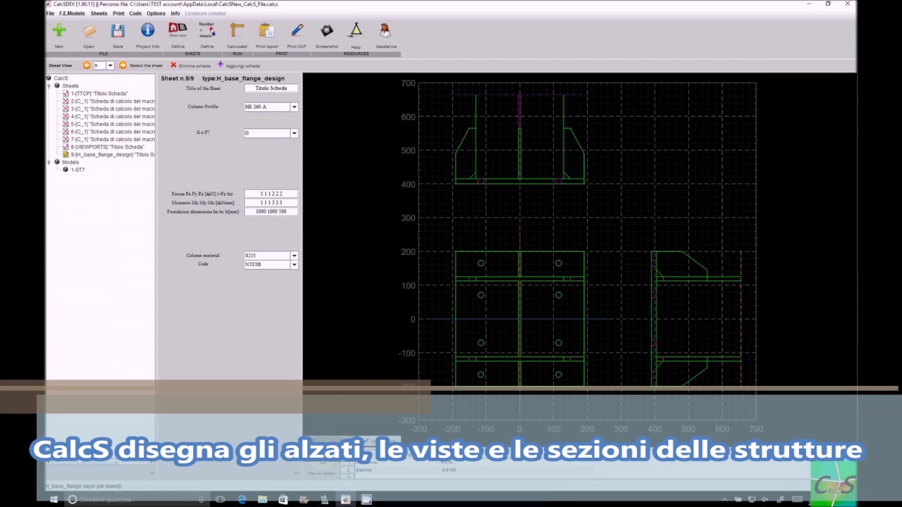 CalcS telai in acciaio