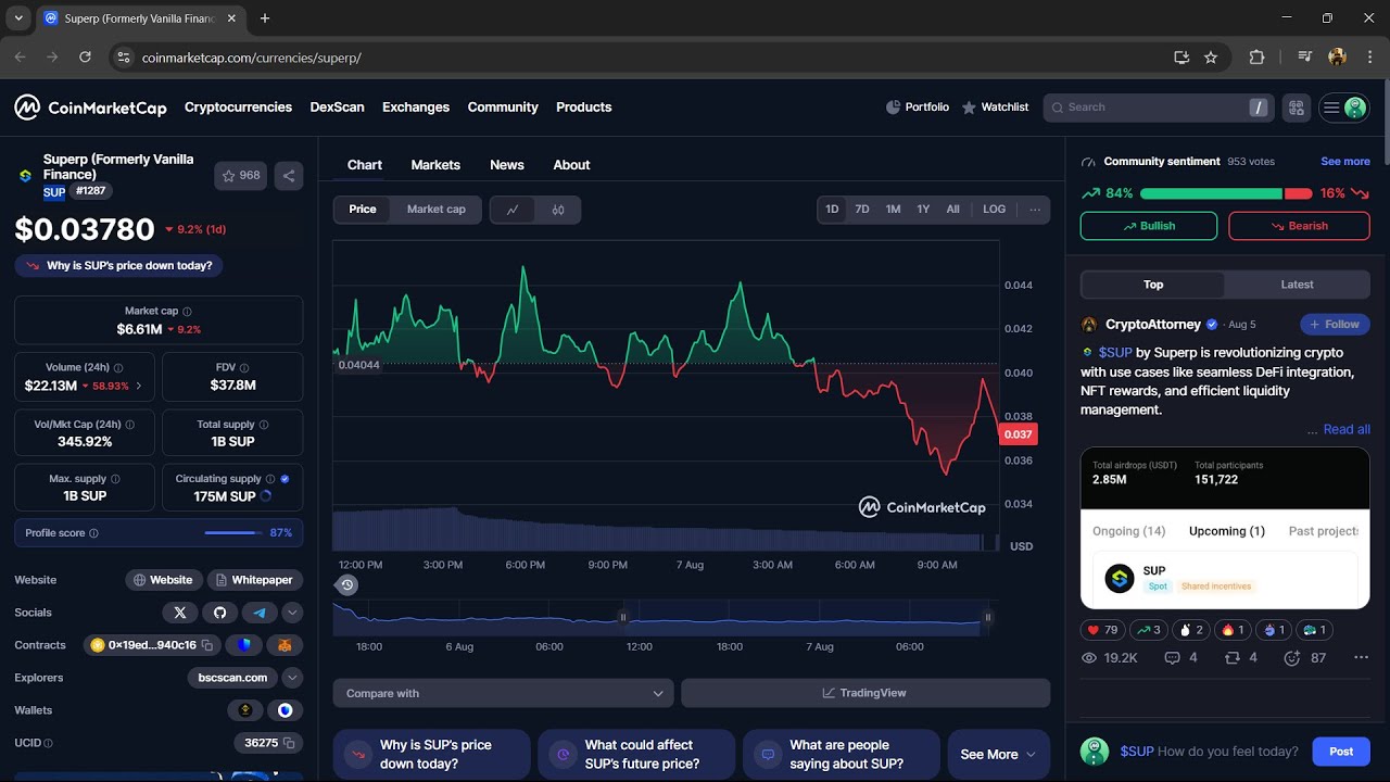 Is Superp (Formerly Vanilla Finance) ($SUP) Token Legit or Scam ??