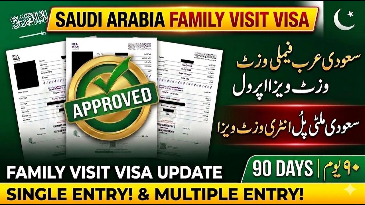Saudi Arabia Family Visit Visa Multiple Entry Approved.| Saudi Arabia  Family Visit Visa New Update