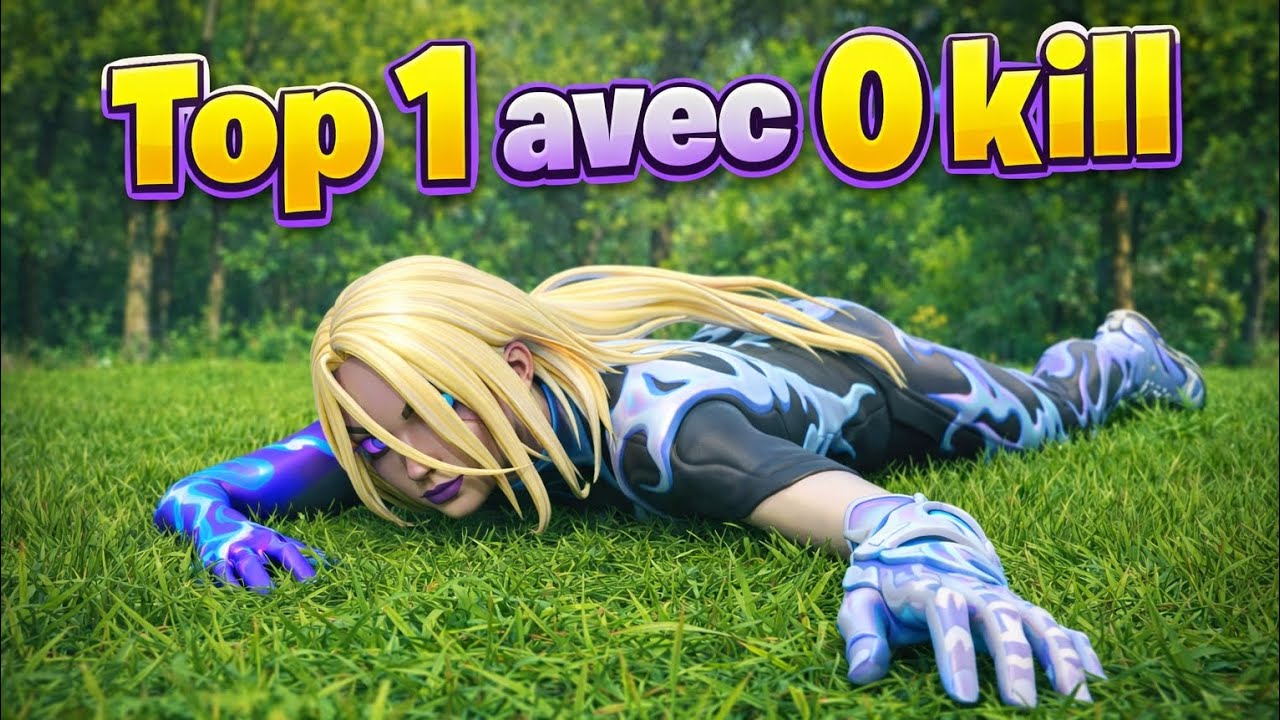 TOP 1 UNIQUEMENT AVEC 0 KILL FORTNITE.  