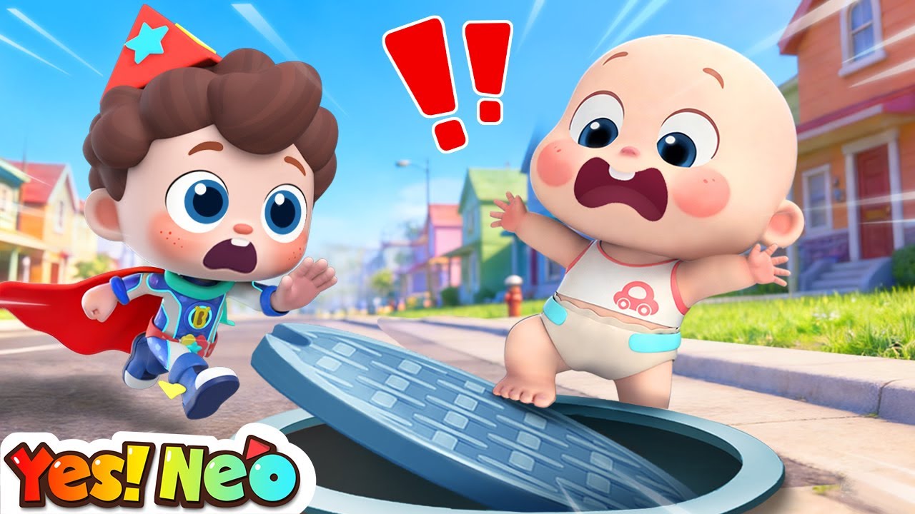 Let's Jump Safely, Baby | Manhole Cover Safety | Safety Rules | Nursery Rhyme & Kids Song | Yes! Neo