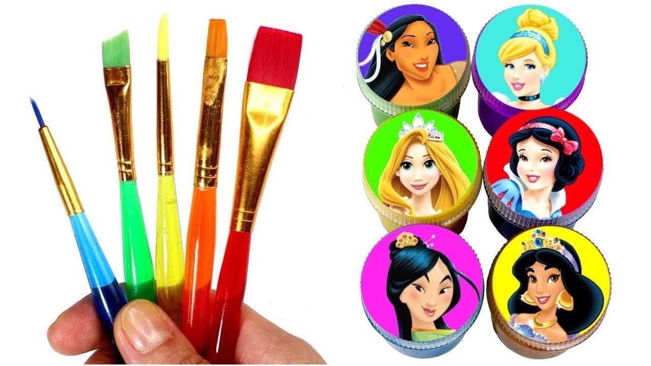 Disney Pricess Painting and Drawing with Toys LOL Surprise Jasmine Rapunzel Mulan Cinderella