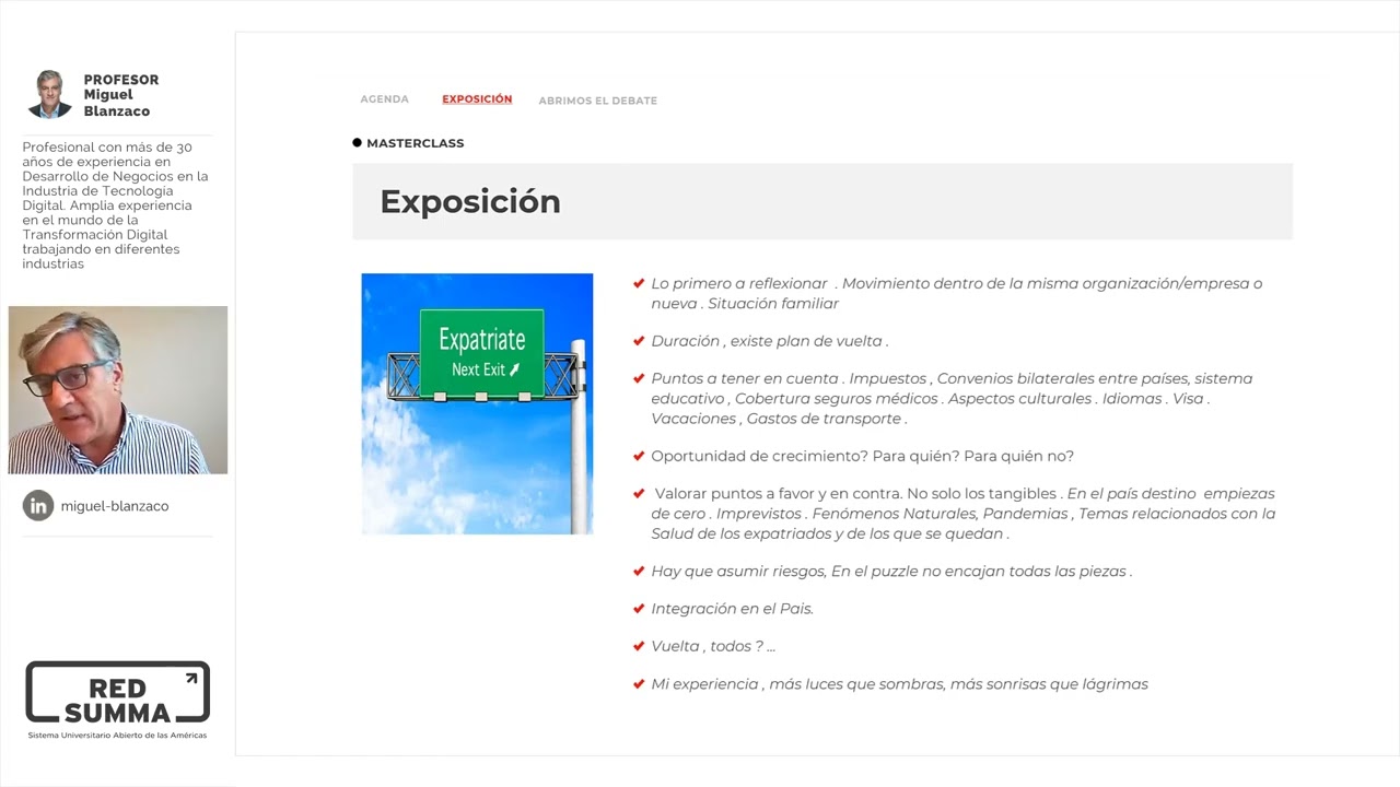 Masterclass IEP - Expatriación: Todo lo que debes saber antes de tomar la decisión