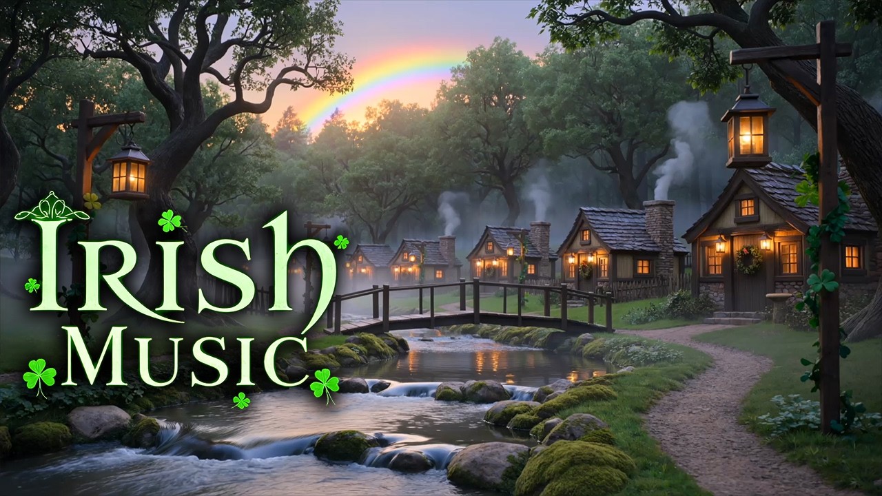 Enchanted Irish Woodland Village 🍀 Relaxing Celtic Music for the St. Patrick’s Day Season