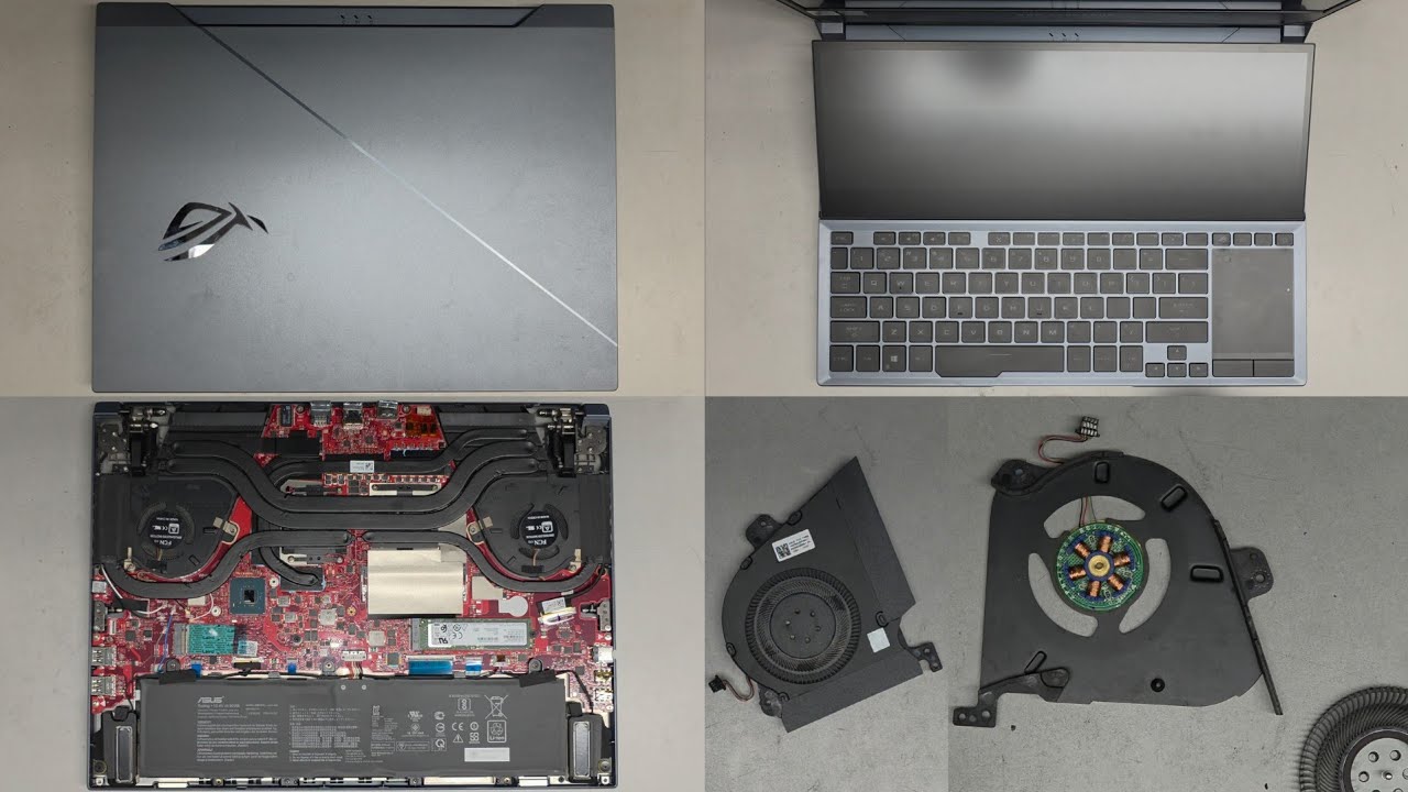 ASUS ROG Zephyrus Duo 15 GX550 RAM SSD Upgrade Thermal Paste Application Fan Replacement Repair